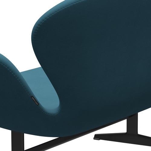 [product_category]-Fritz Hansen Swan Sofa 2 Seater, Black Lacquered/Fame Blue Green-Fritz Hansen-3321-F67069-BLLA-FRI-5