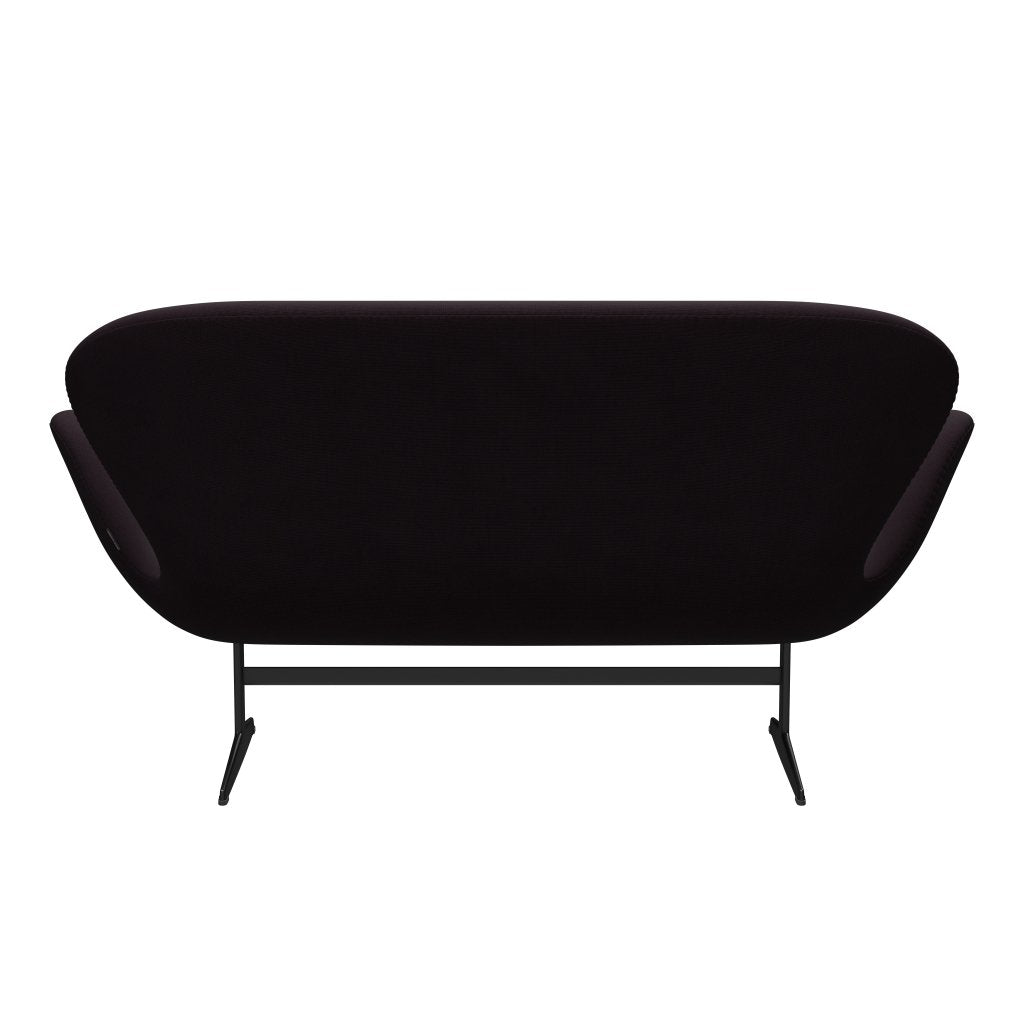 [product_category]-Fritz Hansen Swan Sofa 2 Seater, Black Lacquered/Fame Brown (61108)-Fritz Hansen-3321-F61108-BLLA-FRI-4