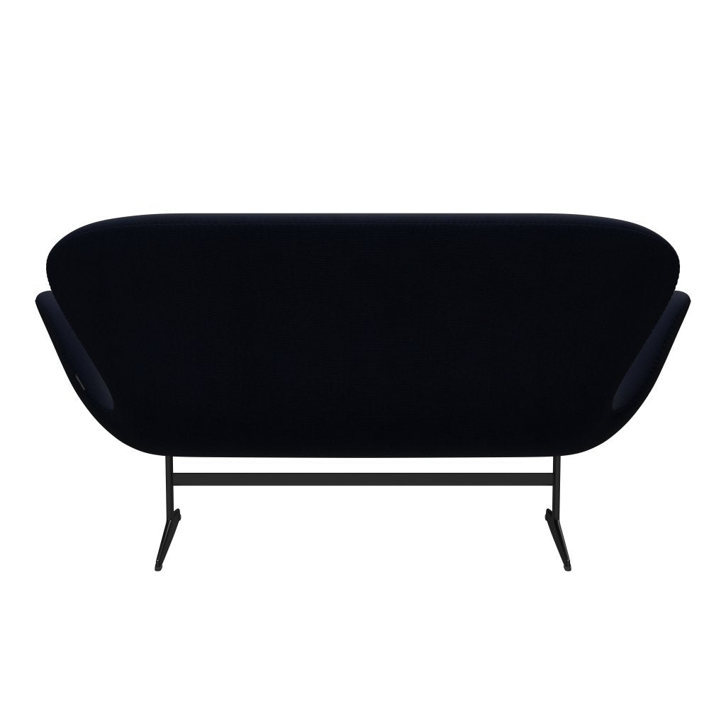 [product_category]-Fritz Hansen Swan Sofa 2 Seater, Black Lacquered/Fame Navy (66061)-Fritz Hansen-3321-F66061-BLLA-FRI-4