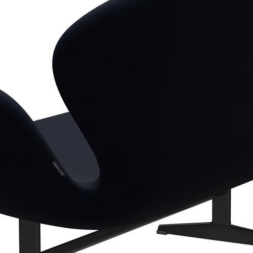 [product_category]-Fritz Hansen Swan Sofa 2 Seater, Black Lacquered/Fame Navy (66061)-Fritz Hansen-3321-F66061-BLLA-FRI-5