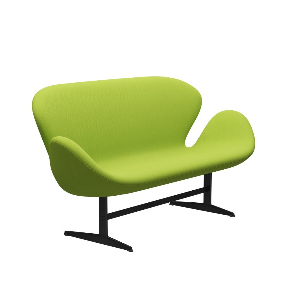 [product_category]-Fritz Hansen Swan Sofa 2 Seater, Black Lacquered/Fame Neon Green-Fritz Hansen-3321-F68144-BLLA-FRI-2