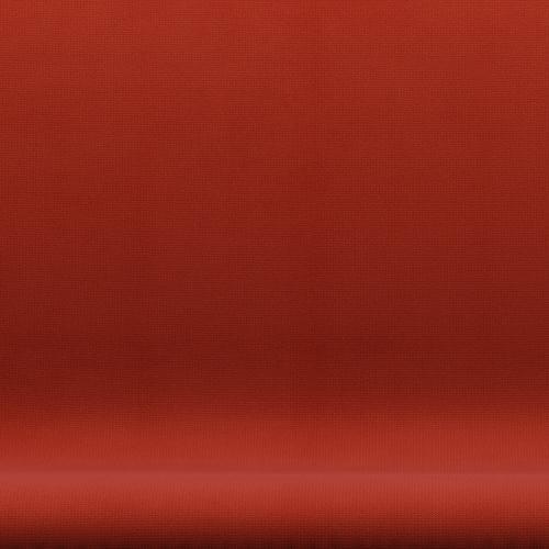 [product_category]-Fritz Hansen Swan Sofa 2 Seater, Black Lacquered/Fame Orange Red-Fritz Hansen-3321-F64168-BLLA-FRI-6