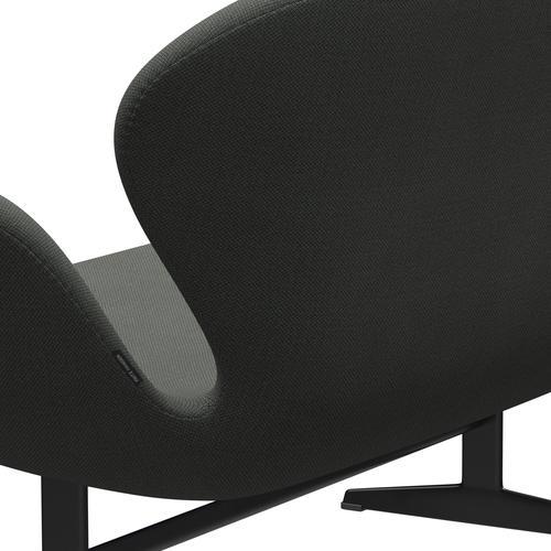 [product_category]-Fritz Hansen Swan Sofa 2 Seater, Black Lacquered/Fiord Brown/Grey-Fritz Hansen-3321-FIO971-BLLA-FRI-5