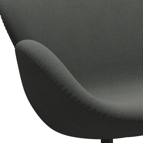 [product_category]-Fritz Hansen Swan Sofa 2 Seater, Black Lacquered/Fiord Brown/Grey-Fritz Hansen-3321-FIO971-BLLA-FRI-7