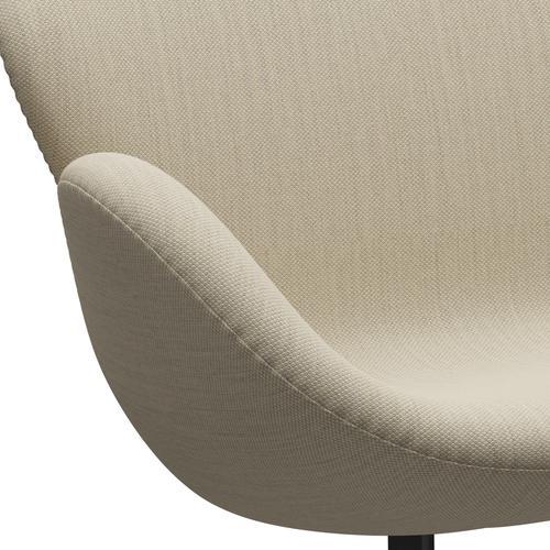 [product_category]-Fritz Hansen Swan Sofa 2 Seater, Black Lacquered/Fiord Natural Sand-Fritz Hansen-3321-FIO322-BLLA-FRI-7