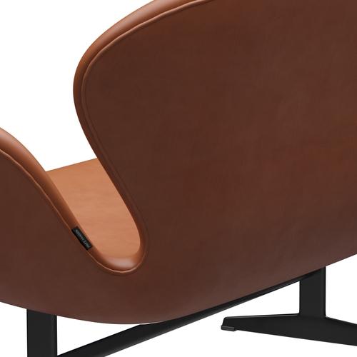[product_category]-Fritz Hansen Swan Sofa 2 Seater, Black Lacquered/Grace Walnut-Fritz Hansen-3321-ELWAL-BLLA-FRI-5