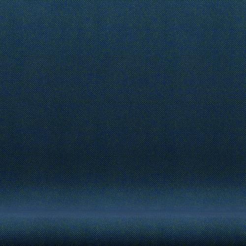 [product_category]-Fritz Hansen Swan Sofa 2 Seater, Black Lacquered/Hallingdal Blue/Green-Fritz Hansen-3321-HAL890-BLLA-FRI-6