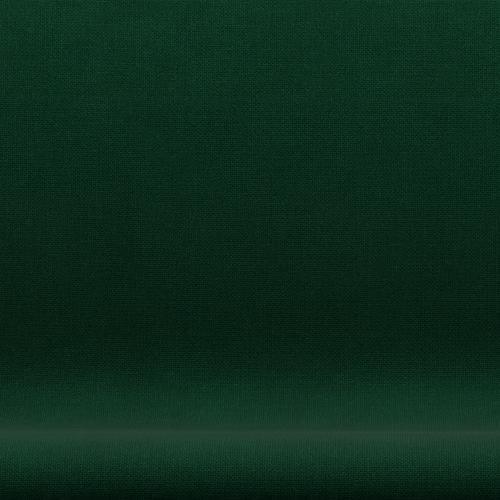[product_category]-Fritz Hansen Swan Sofa 2 Seater, Black Lacquered/Hallingdal Bottle Green-Fritz Hansen-3321-HAL944-BLLA-FRI-6