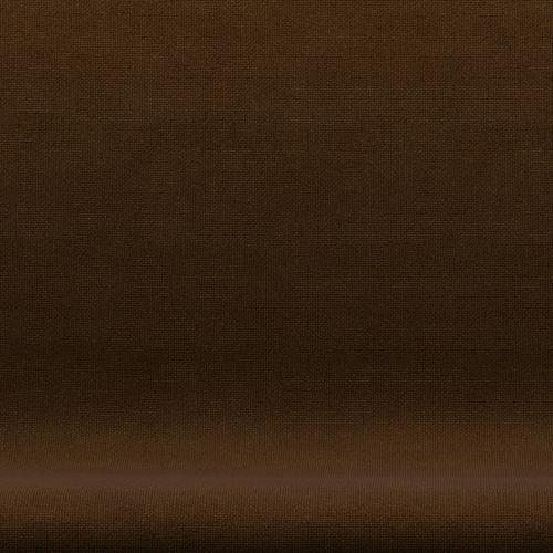 [product_category]-Fritz Hansen Swan Sofa 2 Seater, Black Lacquered/Hallingdal Brown-Fritz Hansen-3321-HAL350-BLLA-FRI-6