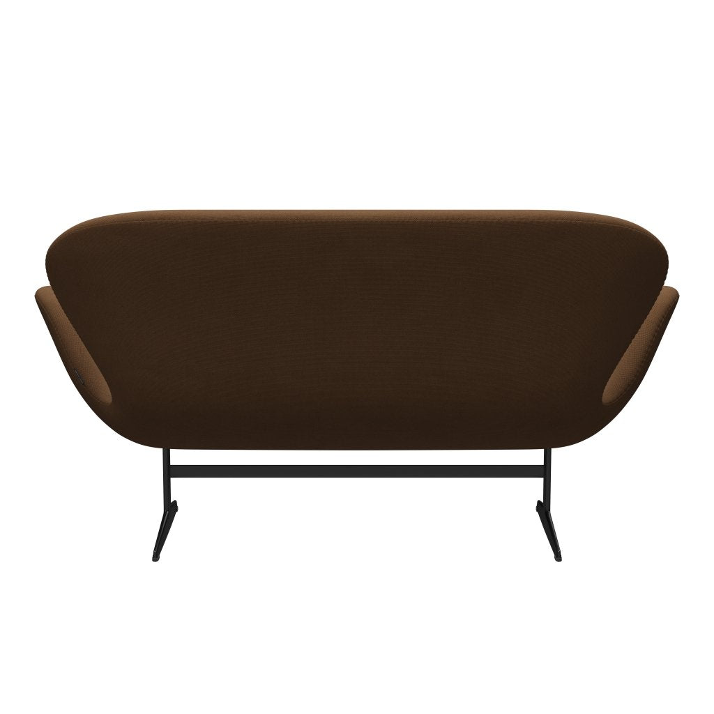 [product_category]-Fritz Hansen Swan Sofa 2 Seater, Black Lacquered/Steelcut Chocolate Light-Fritz Hansen-3321-STI265-BLLA-FRI-4