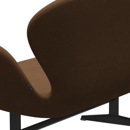 [product_category]-Fritz Hansen Swan Sofa 2 Seater, Black Lacquered/Steelcut Chocolate Light-Fritz Hansen-3321-STI265-BLLA-FRI-5