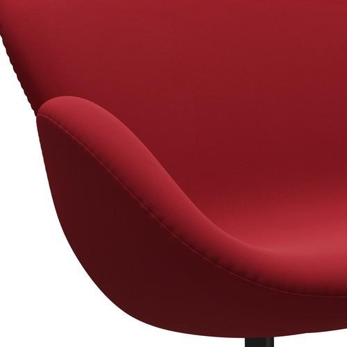 [product_category]-Fritz Hansen Swan Sofa 2 Seater, Black Lacquered/Steelcut Standard/Light Dark Red-Fritz Hansen-3321-STI635-BLLA-FRI-7