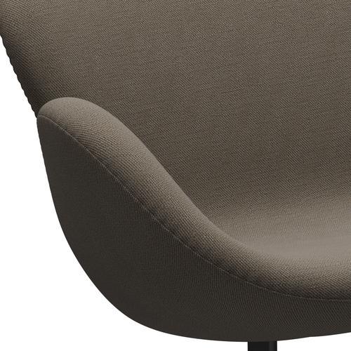 [product_category]-Fritz Hansen Swan Sofa 2 Seater, Black Lacquered/Sunniva Chocolate/Light Grey-Fritz Hansen-3321-SV353-BLLA-FRI-7