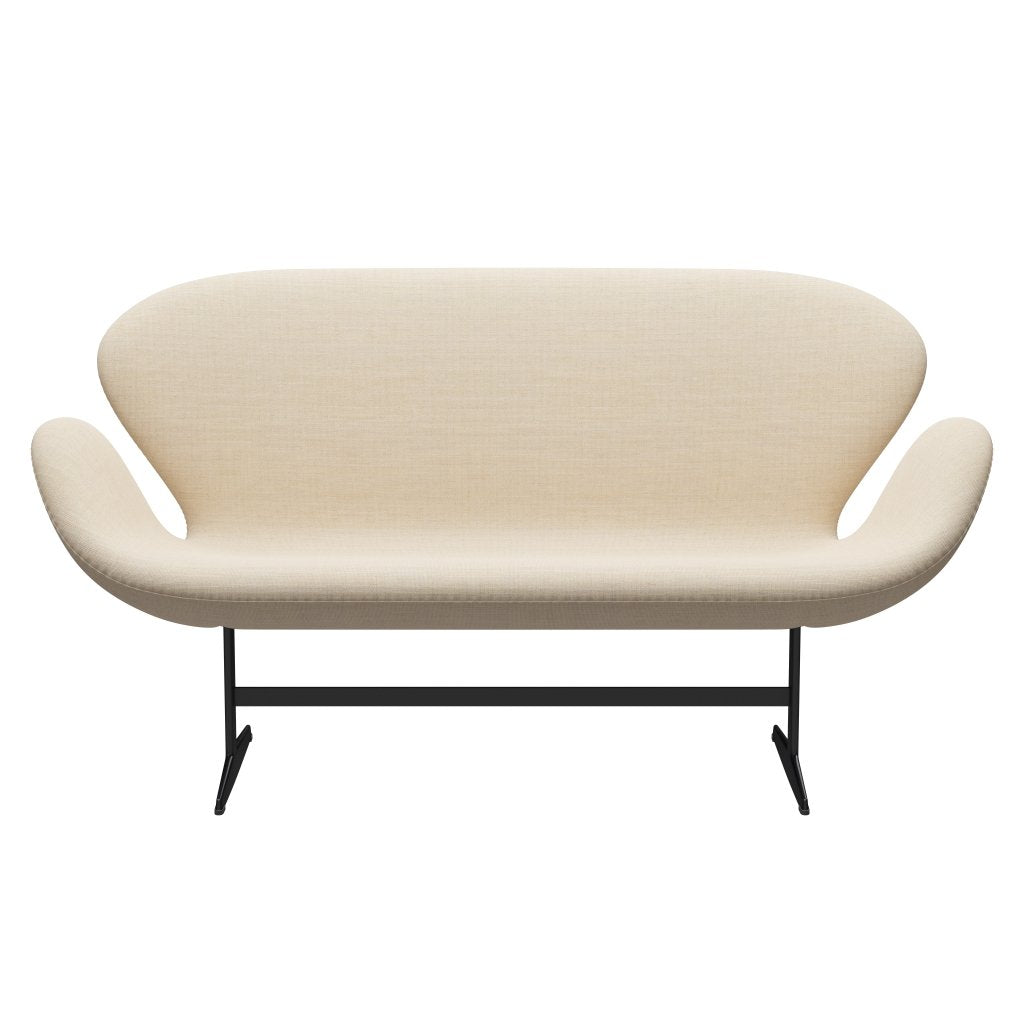 [product_category]-Fritz Hansen Swan Sofa 2 Seater, Black Lacquered/Sunniva Sand-Fritz Hansen-3321-SV811-BLLA-FRI-1