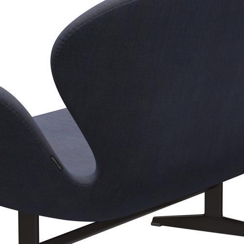 [product_category]-Fritz Hansen Swan Sofa 2 Seater, Brown Bronze/Canvas Light Blue (0734)-Fritz Hansen-3321-CA0734-BBBASE-FRI-5
