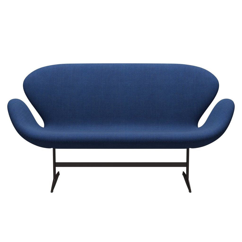 [product_category]-Fritz Hansen Swan Sofa 2 Seater, Brown Bronze/Canvas Light Blue (0746)-Fritz Hansen-3321-CA0746-BBBASE-FRI-1