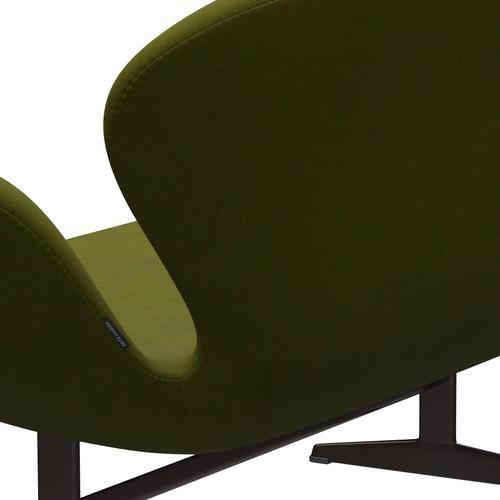 [product_category]-Fritz Hansen Swan Sofa 2 Seater, Brown Bronze/Canvas Light Grass Green-Fritz Hansen-3321-CA0954-BBBASE-FRI-5