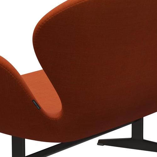 [product_category]-Fritz Hansen Swan Sofa 2 Seater, Brown Bronze/Canvas Orange-Fritz Hansen-3321-CA0556-BBBASE-FRI-5