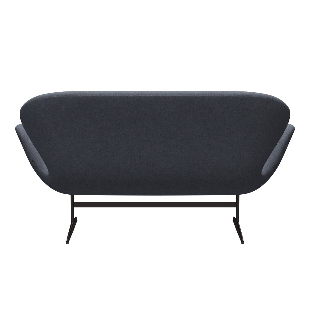 [product_category]-Fritz Hansen Swan Sofa 2 Seater, Brown Bronze/Christianshavn Orange/Blue-Fritz Hansen-3321-CH1150-BBBASE-FRI-4