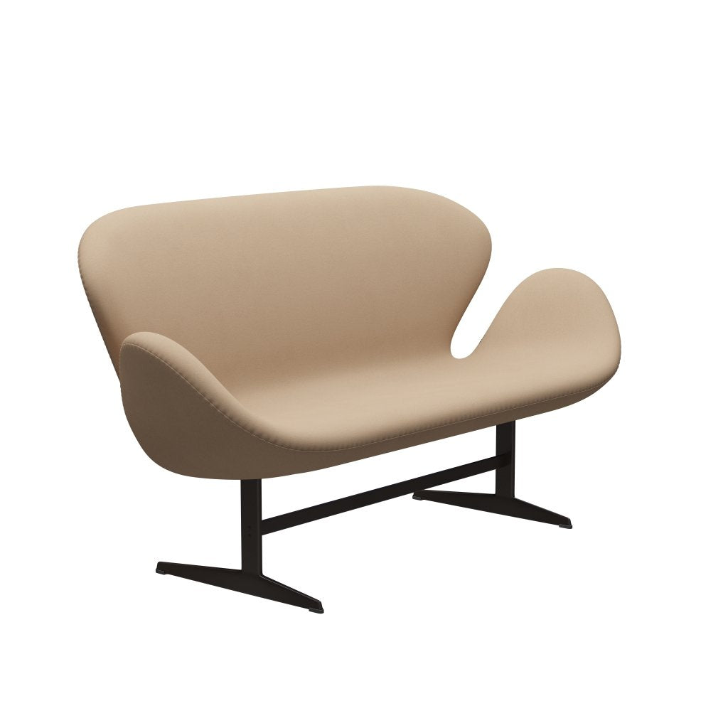 [product_category]-Fritz Hansen Swan Sofa 2 Seater, Brown Bronze/Comfort Beige (61003)-Fritz Hansen-3321-C61003-BBBASE-FRI-2