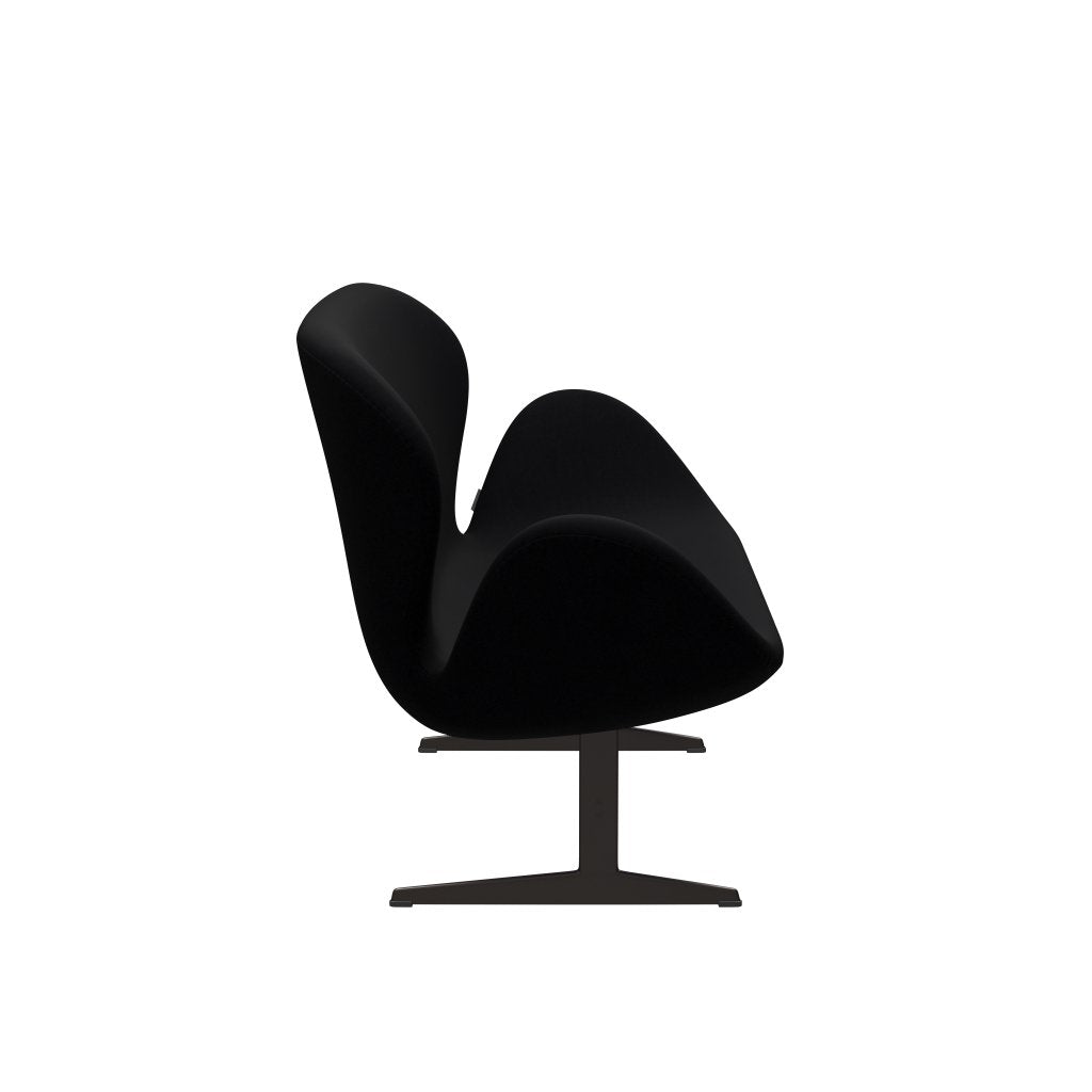 [product_category]-Fritz Hansen Swan Sofa 2 Seater, Brown Bronze/Comfort Black (00050)-Fritz Hansen-3321-C00050-BBBASE-FRI-3
