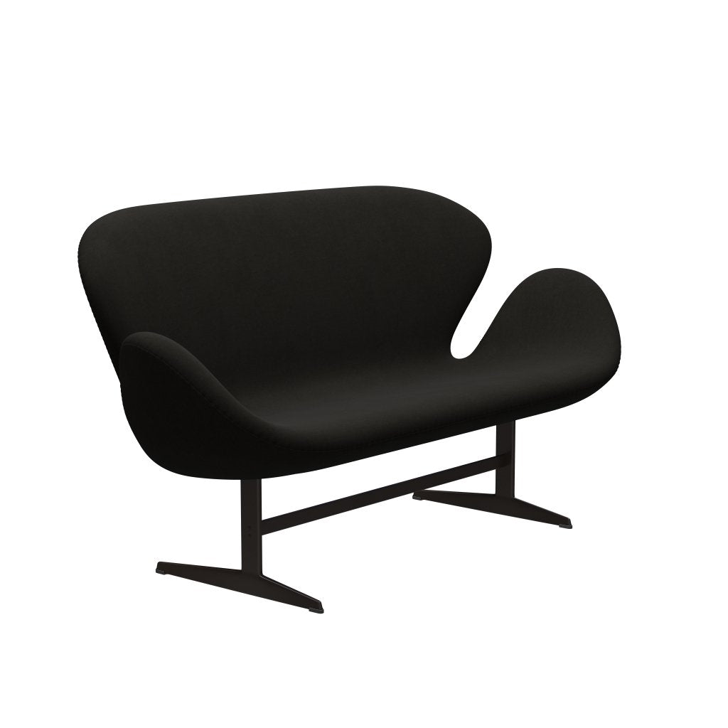 [product_category]-Fritz Hansen Swan Sofa 2 Seater, Brown Bronze/Comfort Black (61013)-Fritz Hansen-3321-C61013-BBBASE-FRI-2