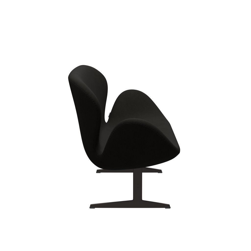 [product_category]-Fritz Hansen Swan Sofa 2 Seater, Brown Bronze/Comfort Black (61013)-Fritz Hansen-3321-C61013-BBBASE-FRI-3