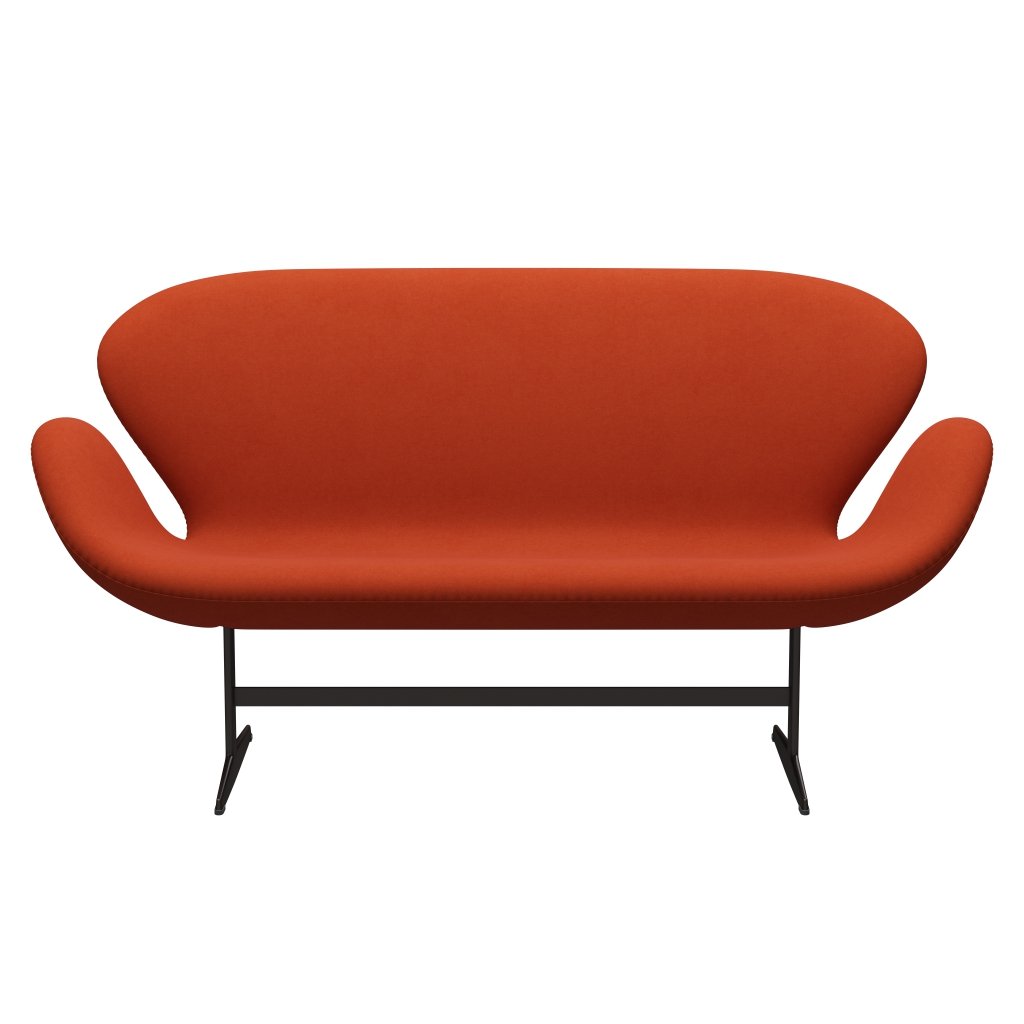[product_category]-Fritz Hansen Swan Sofa 2 Seater, Brown Bronze/Comfort Rust Red (09055)-Fritz Hansen-3321-C09055-BBBASE-FRI-1