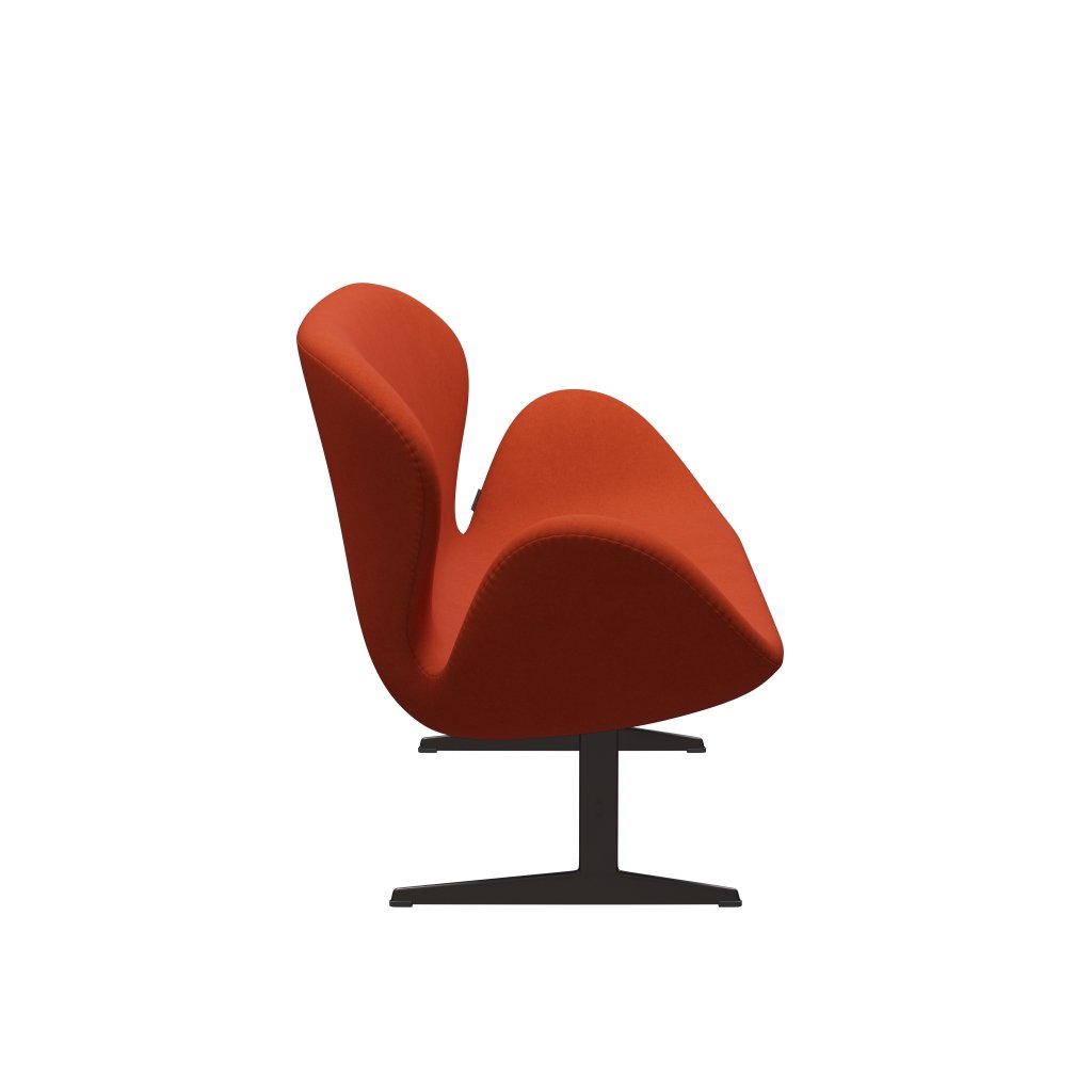 [product_category]-Fritz Hansen Swan Sofa 2 Seater, Brown Bronze/Comfort Rust Red (09055)-Fritz Hansen-3321-C09055-BBBASE-FRI-3
