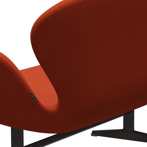 [product_category]-Fritz Hansen Swan Sofa 2 Seater, Brown Bronze/Comfort Rust Red (09055)-Fritz Hansen-3321-C09055-BBBASE-FRI-5