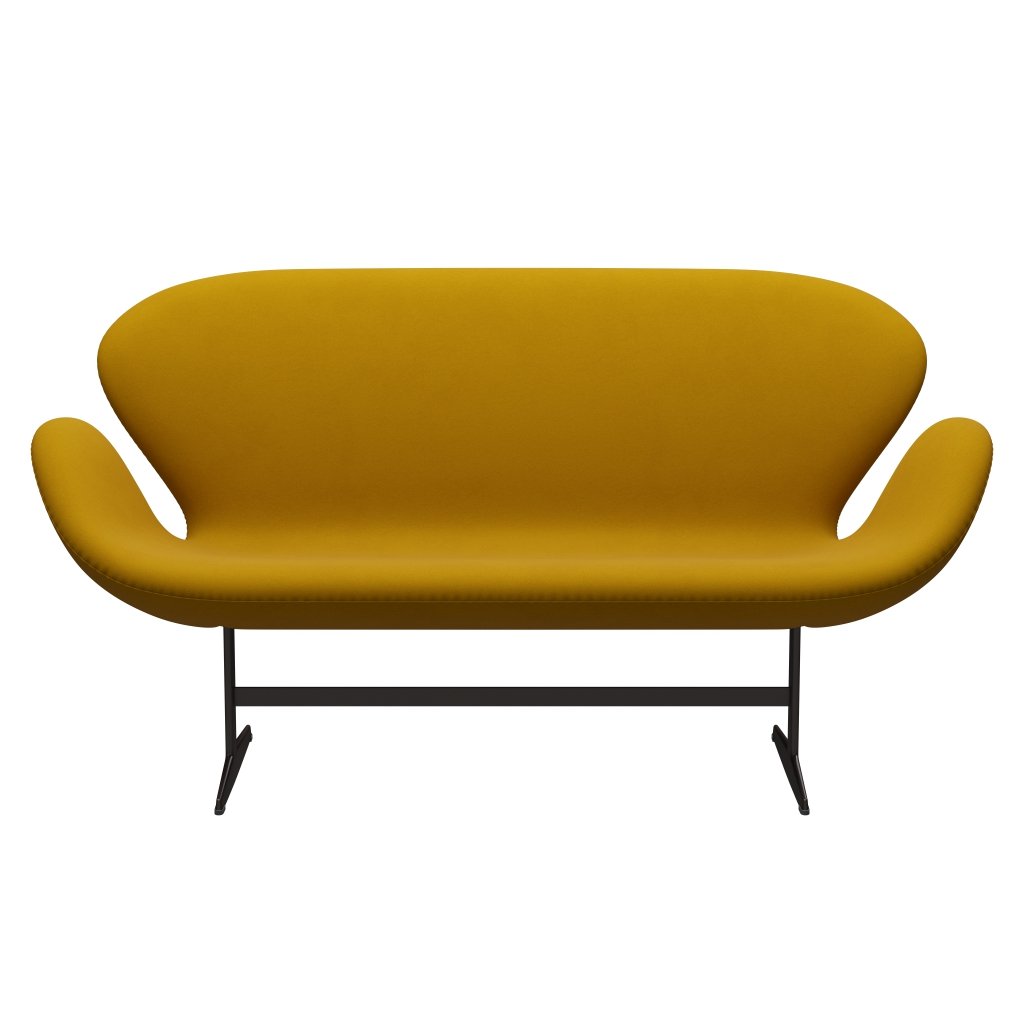 [product_category]-Fritz Hansen Swan Sofa 2 Seater, Brown Bronze/Comfort Yellow (62004)-Fritz Hansen-3321-C62004-BBBASE-FRI-1