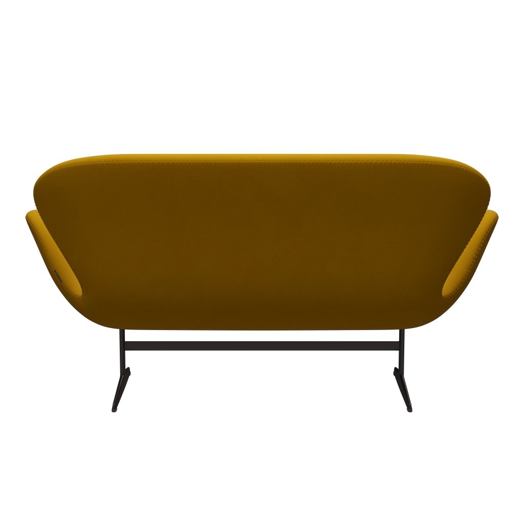 [product_category]-Fritz Hansen Swan Sofa 2 Seater, Brown Bronze/Comfort Yellow (62004)-Fritz Hansen-3321-C62004-BBBASE-FRI-4
