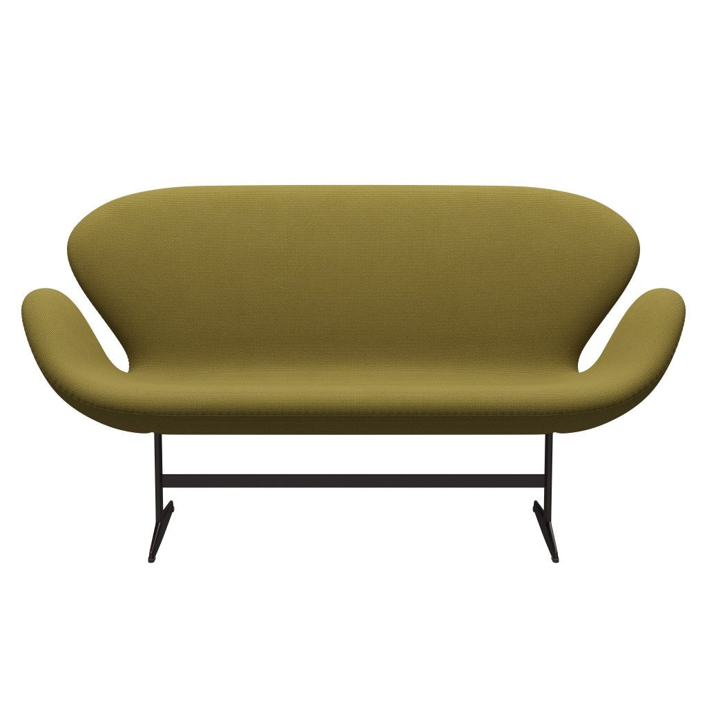 [product_category]-Fritz Hansen Swan Sofa 2 Seater, Brown Bronze/Diablo Autumn Green-Fritz Hansen-3321-DIA900-BBBASE-FRI-1
