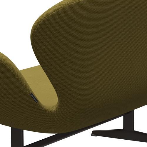 [product_category]-Fritz Hansen Swan Sofa 2 Seater, Brown Bronze/Diablo Autumn Green-Fritz Hansen-3321-DIA900-BBBASE-FRI-5