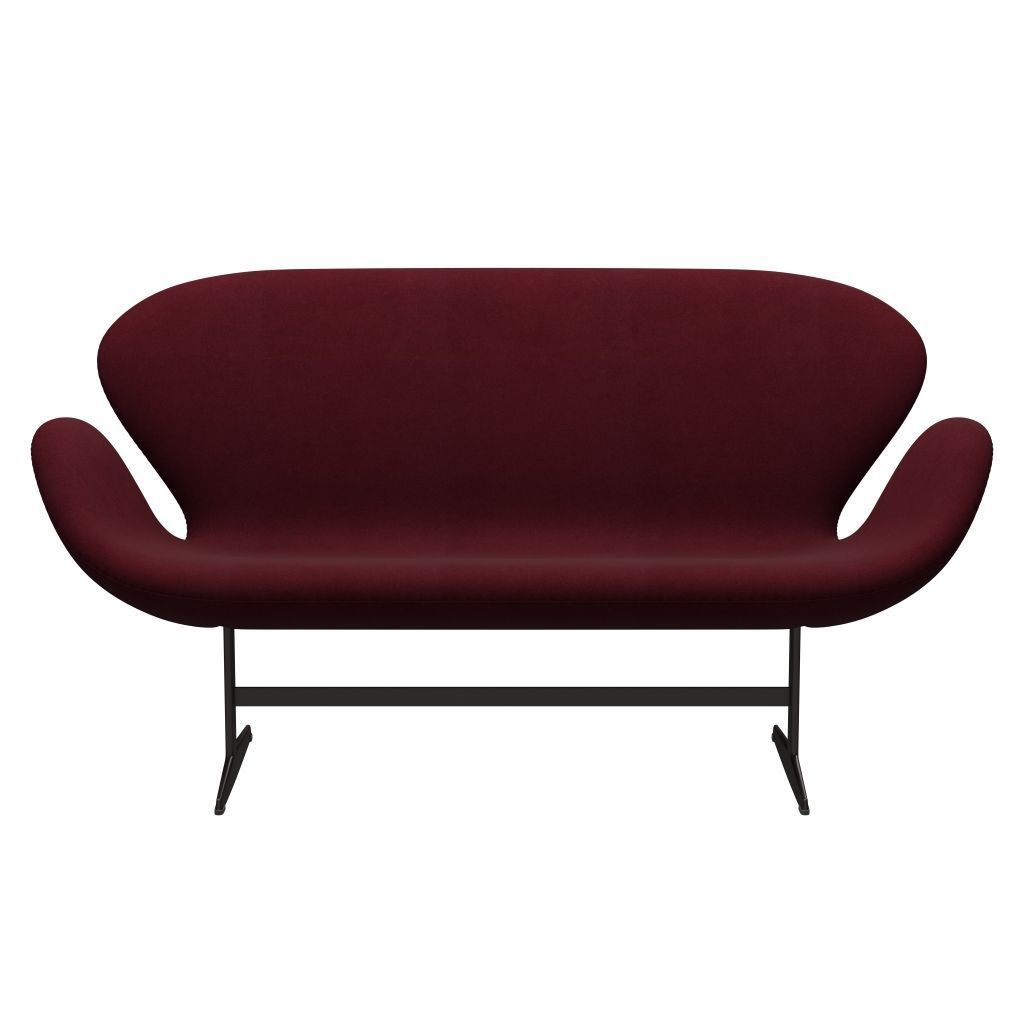 [product_category]-Fritz Hansen Swan Sofa 2 Seater, Brown Bronze/Divina Aubergine (671)-Fritz Hansen-3321-DIV671-BBBASE-FRI-1