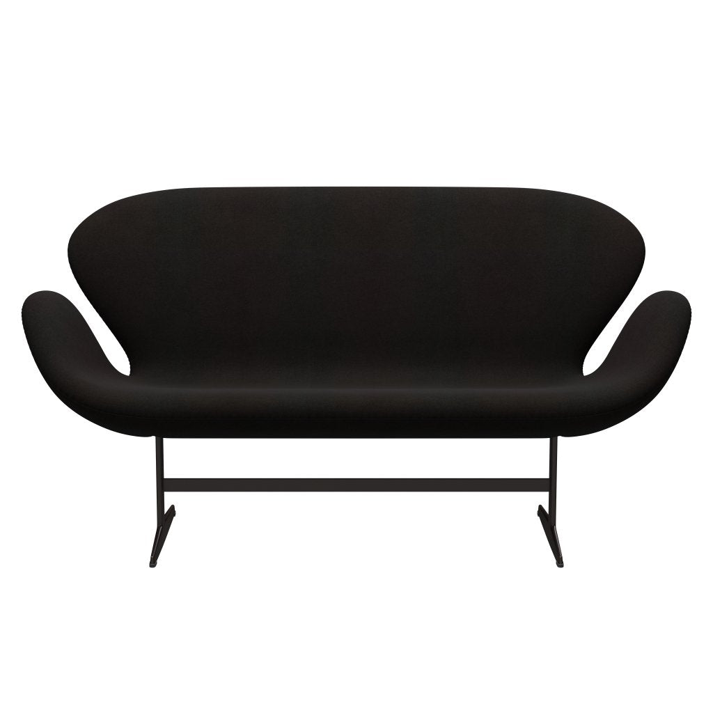 [product_category]-Fritz Hansen Swan Sofa 2 Seater, Brown Bronze/Divina Dark Brown (384)-Fritz Hansen-3321-DIV384-BBBASE-FRI-1
