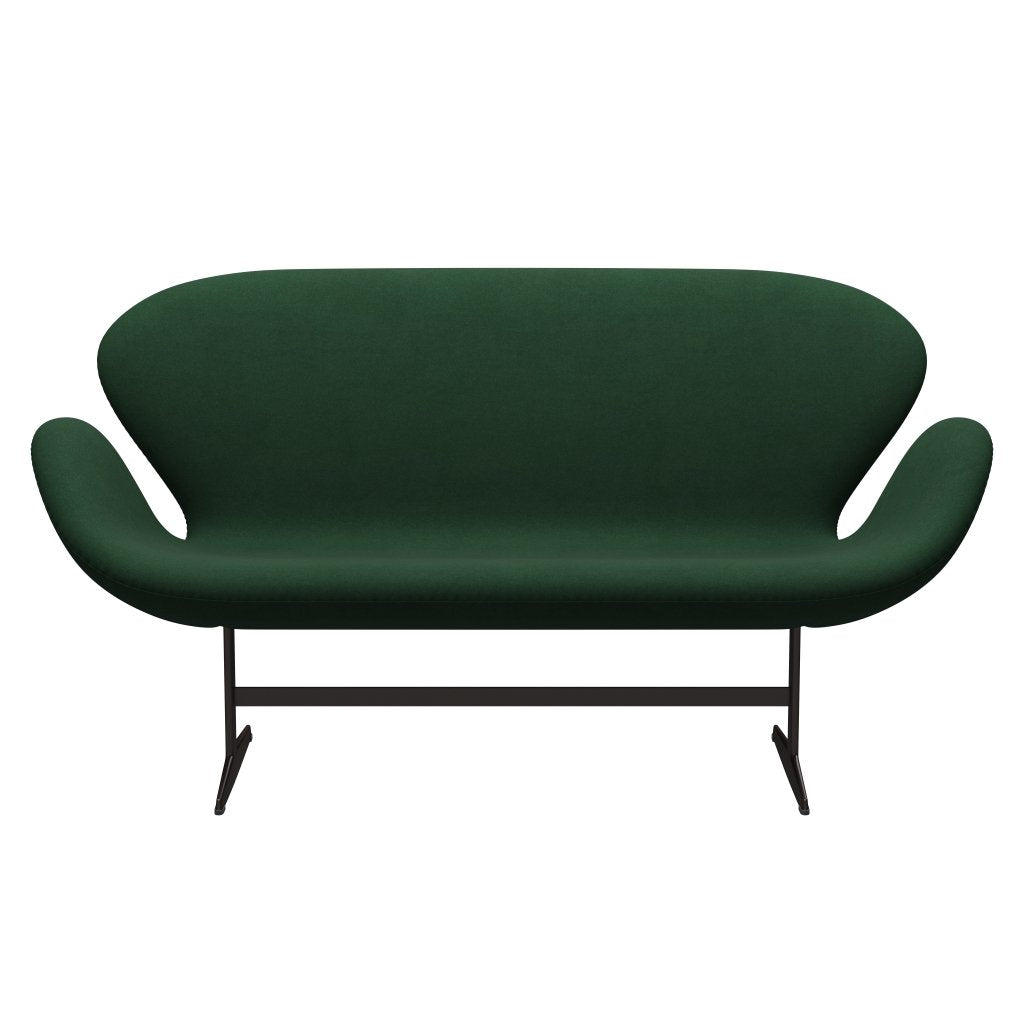 [product_category]-Fritz Hansen Swan Sofa 2 Seater, Brown Bronze/Divina Dark Green (876)-Fritz Hansen-3321-DIV876-BBBASE-FRI-1