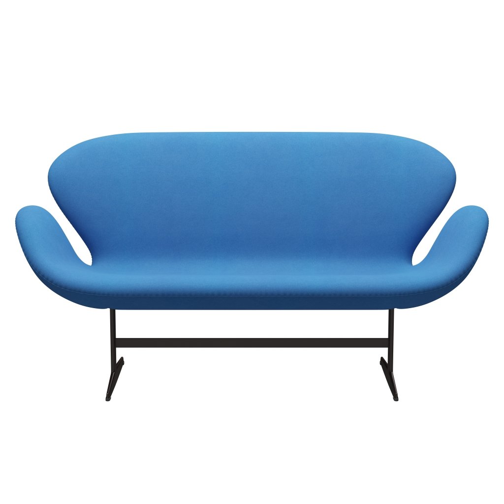 [product_category]-Fritz Hansen Swan Sofa 2 Seater, Brown Bronze/Divina Light Blue (742)-Fritz Hansen-3321-DIV742-BBBASE-FRI-1