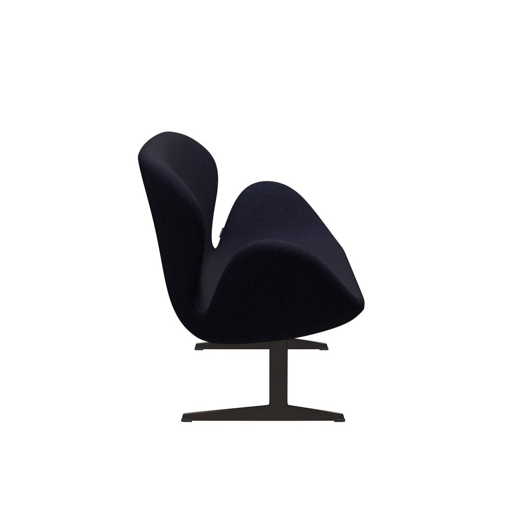 [product_category]-Fritz Hansen Swan Sofa 2 Seater, Brown Bronze/Divina Md Navy Dark-Fritz Hansen-3321-DMD783-BBBASE-FRI-3
