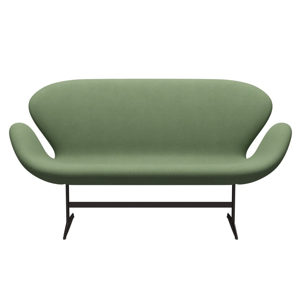 [product_category]-Fritz Hansen Swan Sofa 2 Seater, Brown Bronze/Divina Olive Green-Fritz Hansen-3321-DIV856-BBBASE-FRI-1