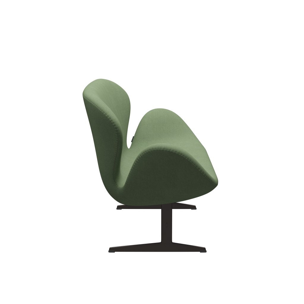 [product_category]-Fritz Hansen Swan Sofa 2 Seater, Brown Bronze/Divina Olive Green-Fritz Hansen-3321-DIV856-BBBASE-FRI-3