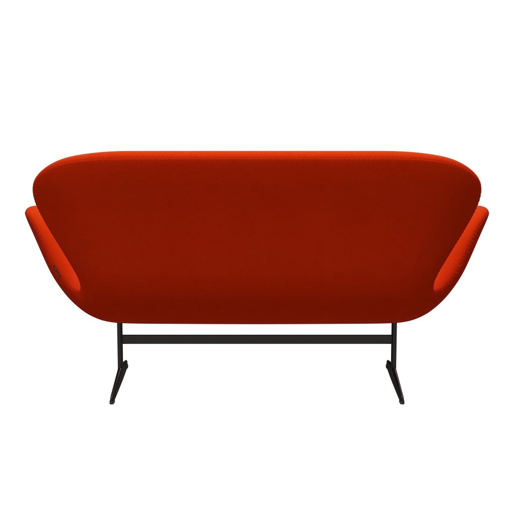 [product_category]-Fritz Hansen Swan Sofa 2 Seater, Brown Bronze/Divina Orange/Red-Fritz Hansen-3321-DIV542-BBBASE-FRI-4