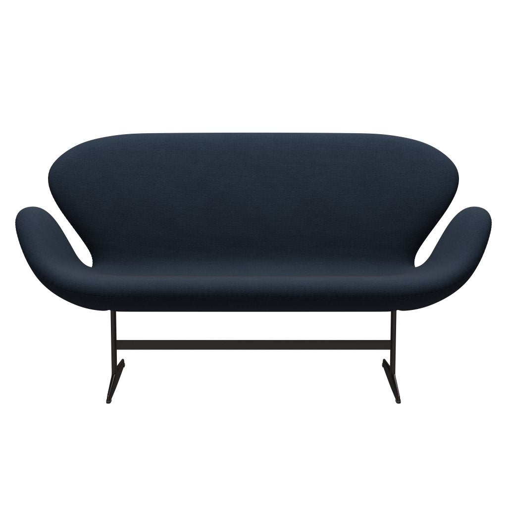 [product_category]-Fritz Hansen Swan Sofa 2 Seater, Brown Bronze/Fame Blue Anthracite-Fritz Hansen-3321-F60017-BBBASE-FRI-1
