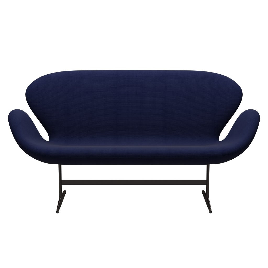 [product_category]-Fritz Hansen Swan Sofa 2 Seater, Brown Bronze/Fame Dark Blue (66005)-Fritz Hansen-3321-F66005-BBBASE-FRI-1