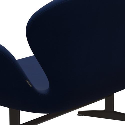 [product_category]-Fritz Hansen Swan Sofa 2 Seater, Brown Bronze/Fame Dark Blue (66071)-Fritz Hansen-3321-F66071-BBBASE-FRI-5