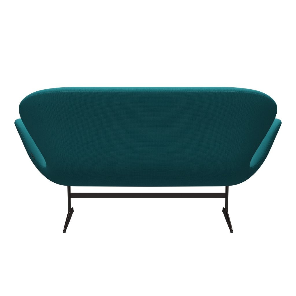 [product_category]-Fritz Hansen Swan Sofa 2 Seater, Brown Bronze/Fame Green Turquoise-Fritz Hansen-3321-F67067-BBBASE-FRI-4