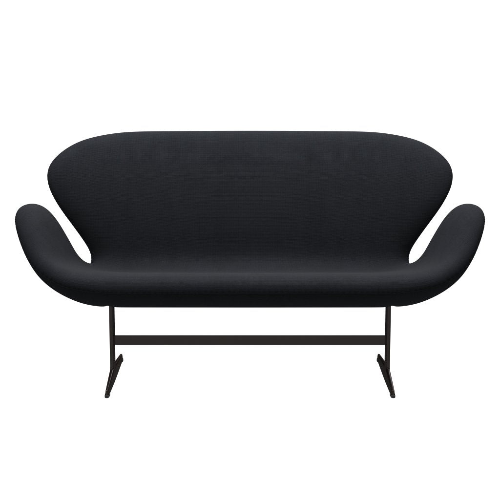 [product_category]-Fritz Hansen Swan Sofa 2 Seater, Brown Bronze/Fame Grey (60019)-Fritz Hansen-3321-F60019-BBBASE-FRI-1