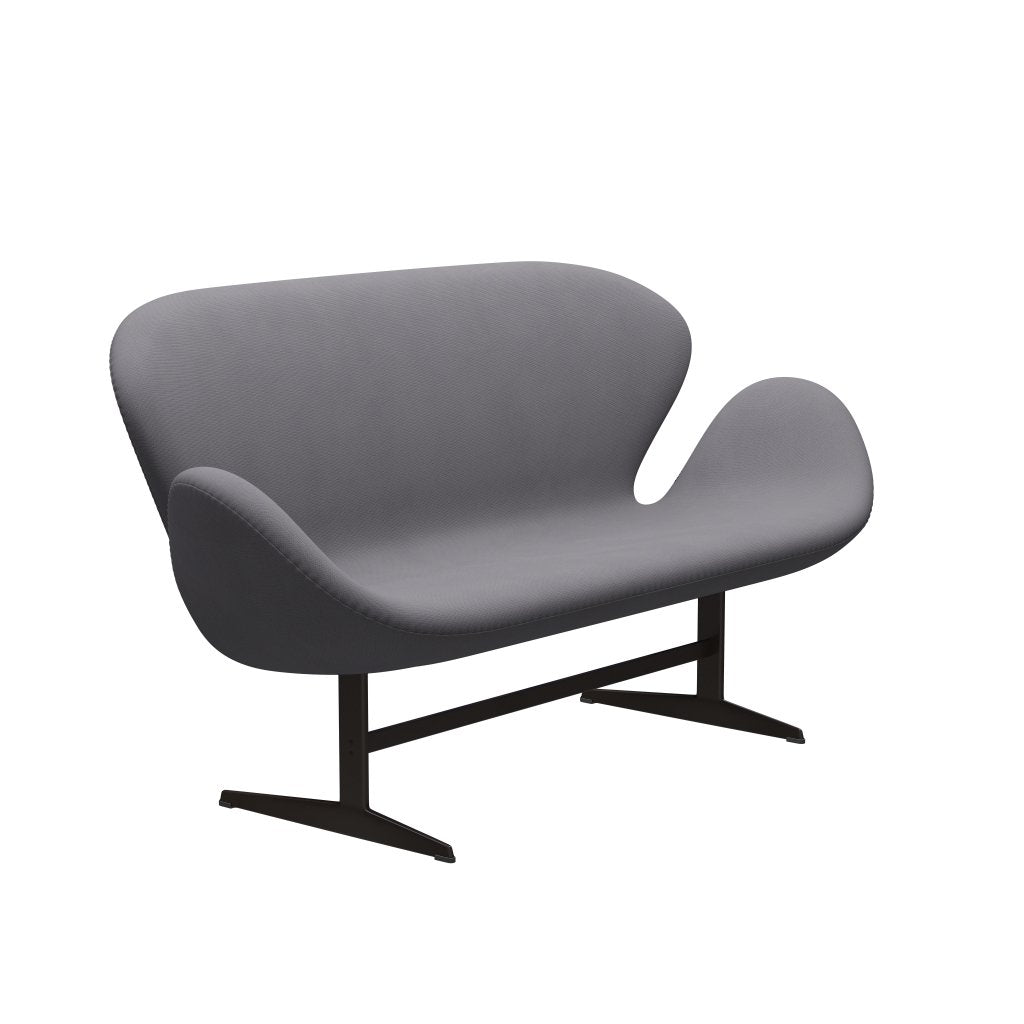[product_category]-Fritz Hansen Swan Sofa 2 Seater, Brown Bronze/Fame Grey (60078)-Fritz Hansen-3321-F60078-BBBASE-FRI-2