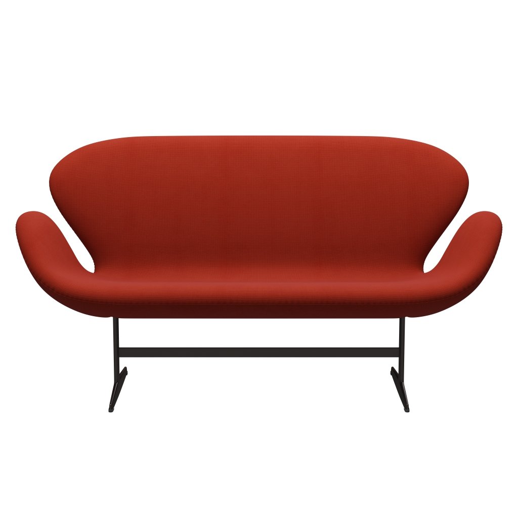 [product_category]-Fritz Hansen Swan Sofa 2 Seater, Brown Bronze/Fame Orange Red-Fritz Hansen-3321-F64168-BBBASE-FRI-1