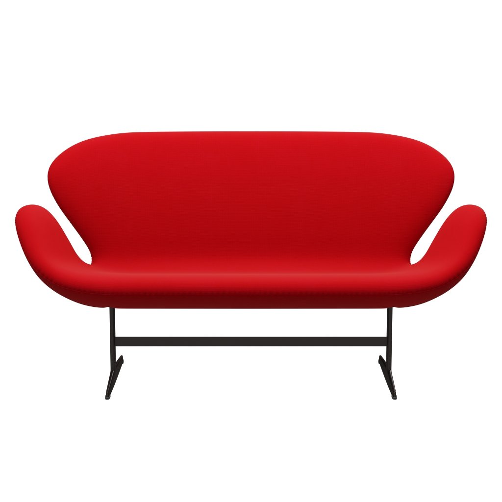 [product_category]-Fritz Hansen Swan Sofa 2 Seater, Brown Bronze/Fame Red (64119)-Fritz Hansen-3321-F64119-BBBASE-FRI-1